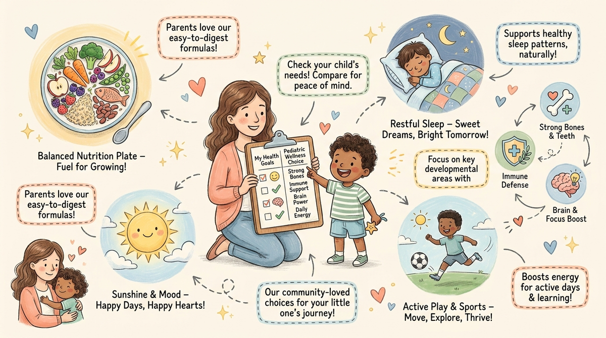 Parent and child reviewing a supplement review checklist