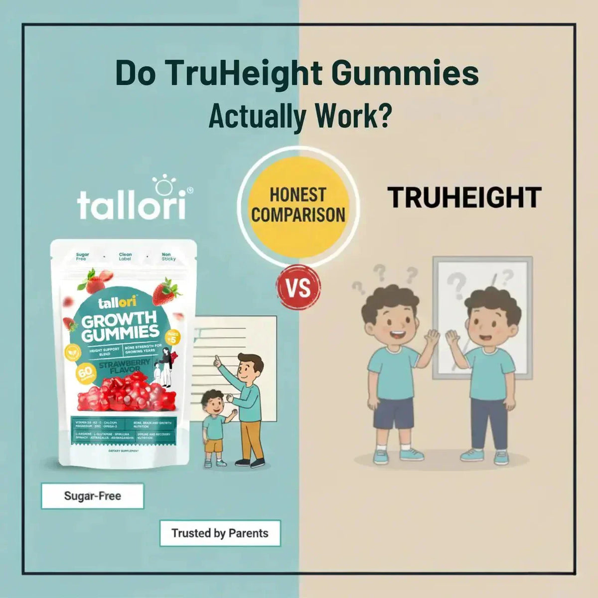 Do TruHeight gummies actually work science-based parent guide comparing TruHeight vs Tallori ingredients and effectiveness for kids growth