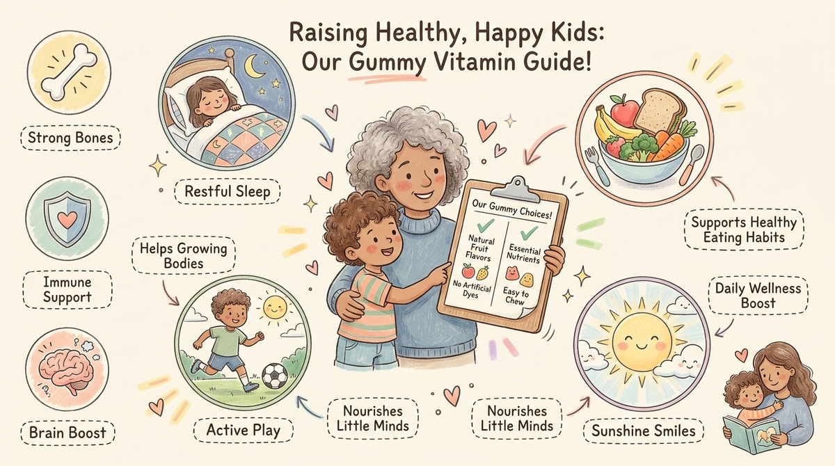 Parent and child reviewing a gummy vitamin comparison checklist